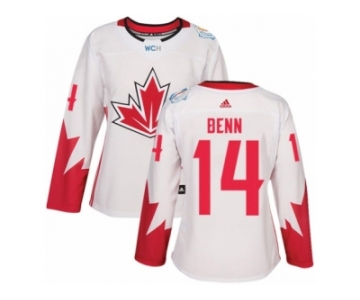 Women's Adidas Team Canada #14 Jamie Benn Authentic White Home 2016 World Cup Hockey Jersey