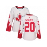 Women's Adidas Team Canada #20 John Tavares Authentic White Home 2016 World Cup Hockey Jersey