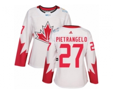 Women's Adidas Team Canada #27 Alex Pietrangelo Premier White Home 2016 World Cup Hockey Jersey