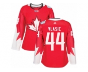 Women's Adidas Team Canada #44 Marc-Edouard Vlasic Authentic Red Away 2016 World Cup Hockey Jersey