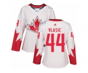 Women's Adidas Team Canada #44 Marc-Edouard Vlasic Authentic White Home 2016 World Cup Hockey Jersey