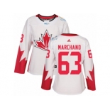 Women's Adidas Team Canada #63 Brad Marchand Premier White Home 2016 World Cup Hockey Jersey