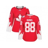 Women's Adidas Team Canada #88 Brent Burns Premier Red Away 2016 World Cup Hockey Jersey