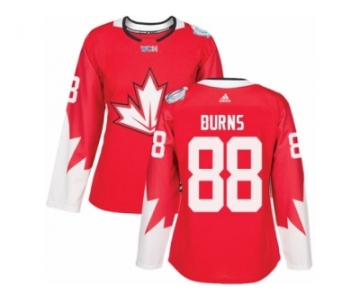 Women's Adidas Team Canada #88 Brent Burns Premier Red Away 2016 World Cup Hockey Jersey