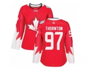 Women's Adidas Team Canada #97 Joe Thornton Premier Red Away 2016 World Cup Hockey Jersey