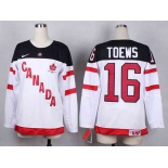 women nhl jerseys team canada #16 toews white[100 th]