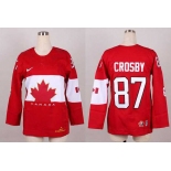 women nhl jerseys team canada #87 crosby red[2014 winter olympics]