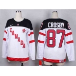 women nhl jerseys team canada #87 crosby white[100 th]