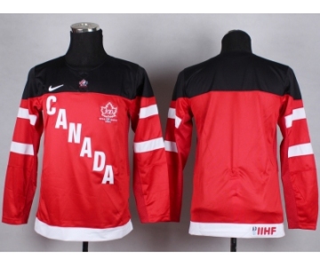 NHL Youth Team Canada Olympic blank red jerseys[100 th]