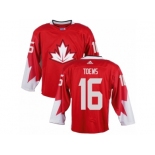 Youth Adidas Team Canada #16 Jonathan Toews Authentic Red Away 2016 World Cup Ice Hockey Jersey