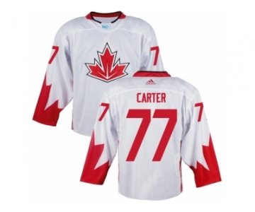 Youth Adidas Team Canada #77 Jeff Carter Authentic White Home 2016 World Cup Ice Hockey Jersey