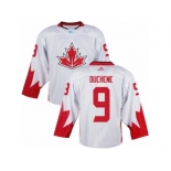 Youth Adidas Team Canada #9 Matt Duchene Authentic White Home 2016 World Cup Ice Hockey Jersey