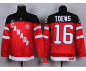 Youth nhl team canada #16 toews red jerseys[100 th]