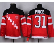 Youth nhl team canada #31 price red jerseys[100 th]