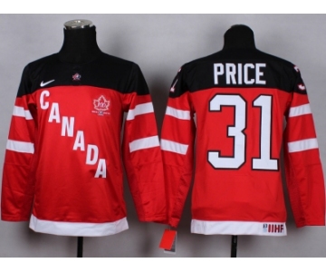 Youth nhl team canada #31 price red jerseys[100 th]