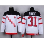 Youth nhl team canada #31 price white jerseys[100 th]