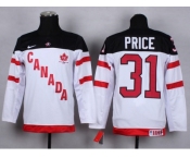 Youth nhl team canada #31 price white jerseys[100 th]