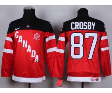 Youth nhl team canada #87 crosby red jerseys[100 th]