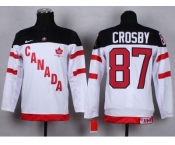 Youth nhl team canada #87 crosby white jerseys[100 th]