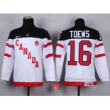 youth nhl jerseys team canada #16 toews white[100 th]