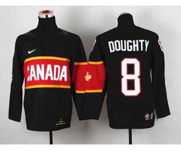 youth nhl jerseys team canada #8 doughty black[2014 winter olympics]