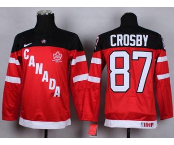 youth nhl jerseys team canada #87 crosby red[100 th]