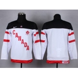 youth nhl jerseys team canada blank white[100 th]