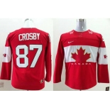 youth nhl jerseys team canada olympic #87 crosby red[2014 new]