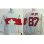 youth nhl jerseys team canada olympic #87 crosby white[2014 new]