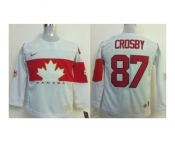 youth nhl jerseys team canada olympic #87 crosby white[2014 new]