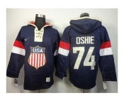 2014 winter olympics nhl jerseys #74 oshie blue USA[pullover hooded sweatshirt]