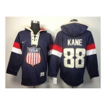 2014 winter olympics nhl jerseys #88 kane blue USA[pullover hooded sweatshirt]