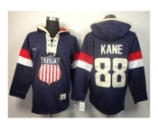 2014 winter olympics nhl jerseys #88 kane blue USA[pullover hooded sweatshirt]