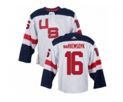 Men Adidas Team USA #16 James van Riemsdyk White Home 2016 World Cup Ice Hockey Jersey