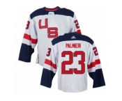 Men Adidas Team USA #23 Kyle Palmieri White Home 2016 World Cup Ice Hockey Jersey