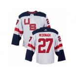 Men Adidas Team USA #27 Ryan McDonagh White 2016 World Cup Ice Hockey Jersey