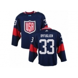 Men Adidas Team USA #33 Dustin Byfuglien Blue 2016 World Cup Ice Hockey Jersey