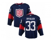 Men Adidas Team USA #33 Dustin Byfuglien Blue 2016 World Cup Ice Hockey Jersey