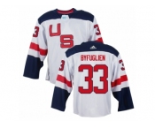 Men Adidas Team USA #33 Dustin Byfuglien White 2016 World Cup Ice Hockey Jersey