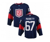 Men Adidas Team USA #67 Max Pacioretty Navy Blue Away 2016 World Cup Ice Hockey Jersey