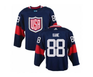 Men Adidas Team USA #88 Patrick Kane Navy Blue 2016 World Cup Ice Hockey Jersey