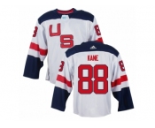 Men Adidas Team USA #88 Patrick Kane White 2016 World Cup Ice Hockey Jersey