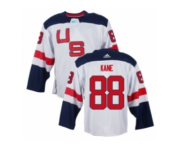 Men Adidas Team USA #88 Patrick Kane White 2016 World Cup Ice Hockey Jersey