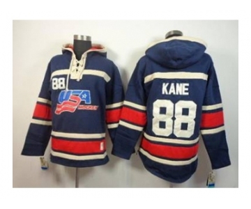 nhl jerseys #88 kane blue USA[pullover hooded sweatshirt]