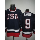 nhl jerseys team usa #9 parise 2010 olympic blue