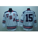 nhl team usa #15 langenbrunner 2010 olympic white