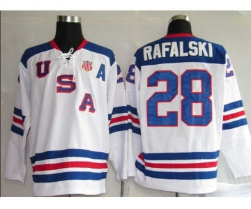 nhl team usa #28 pafal ski 2010 olympic white