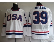 nhl team usa #39 miller 2010 olympic white