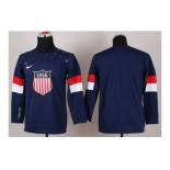 youth 2014 winter olympics nhl jerseys blank blue USA