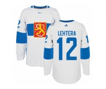 Men's Adidas Team Finland #12 Jori Lehtera Premier White Home 2016 World Cup of Hockey Jersey